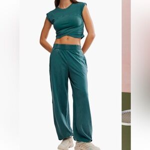 Free People FP Movement Hot Shot Crossover T-Shirt &
Joggers Set